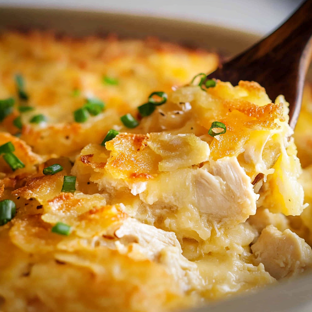 Chicken Hashbrown Casserole Plated
