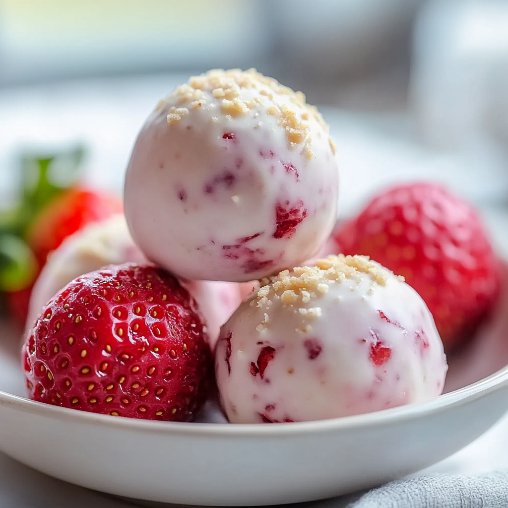 Strawberry Cheesecake Protein Balls